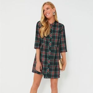 TUCKERNUCK Highland Plaid Royal Shirt Dress
